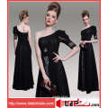 in-Stock Black Lace Evening Dress A-Line One Shoulder Tulle Chiffon Chiffon Prom Dress (30990)